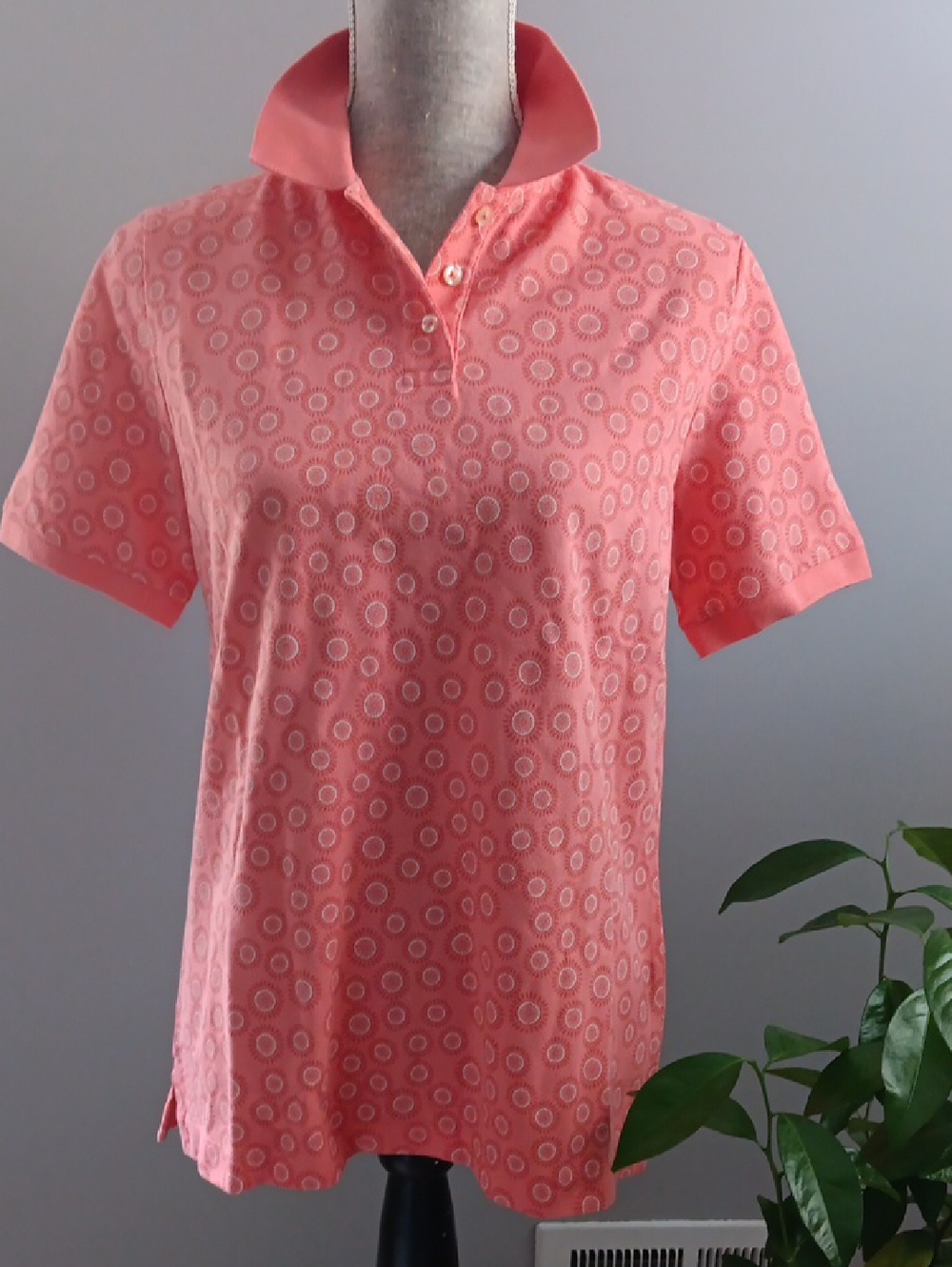 NWT! Lands' End Cotton Polo Daisies woman's size S (6-8)